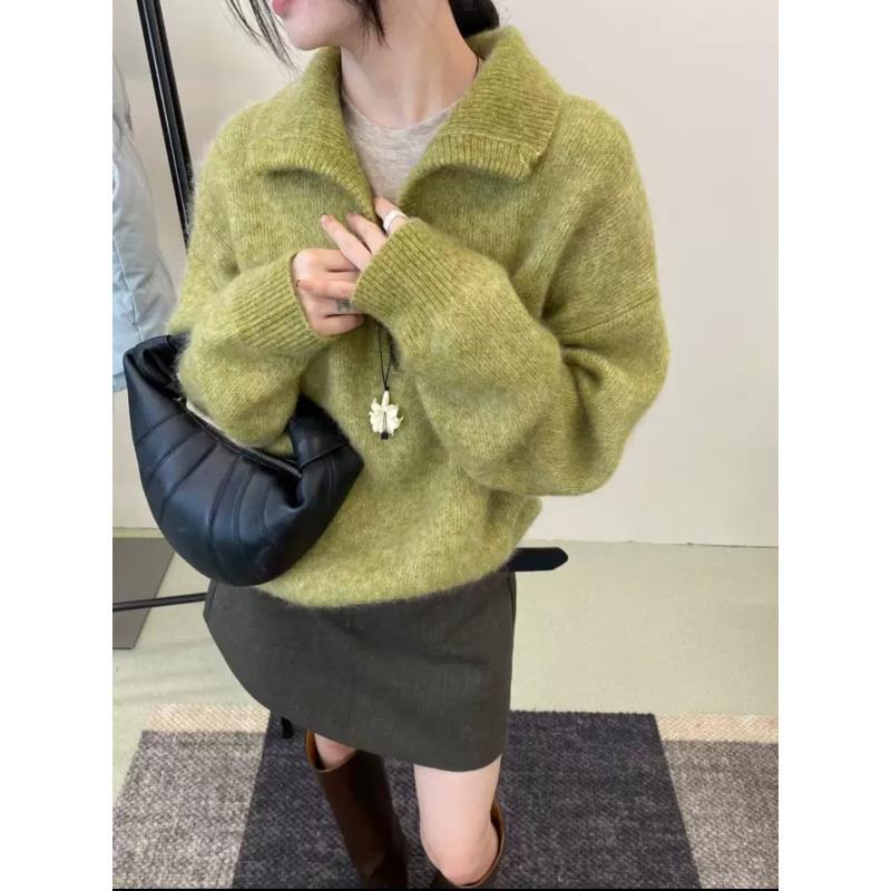 樱子家【1-500】2025女装新款通勤风针织衫韩版毛衣显瘦慵懒风毛衣0