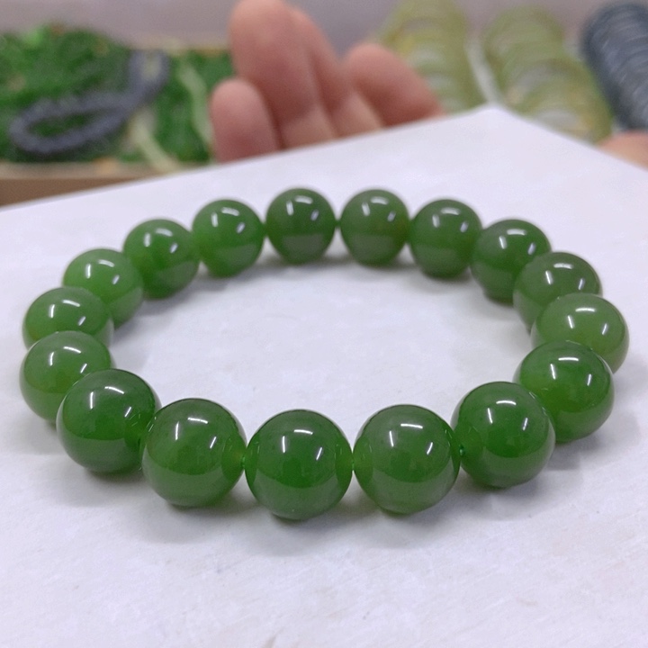 【闪购商品】和田玉（碧玉）手串未镶嵌11