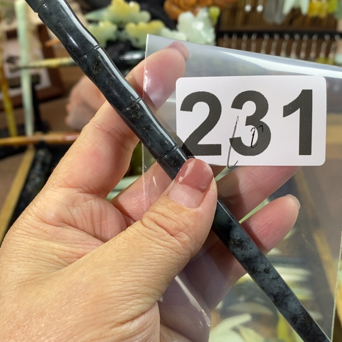 蛇纹石玉玉簪合金用****1