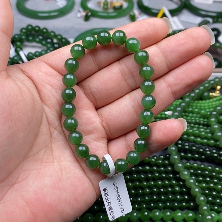 未镶嵌手串和田玉（碧玉）┐****卡8