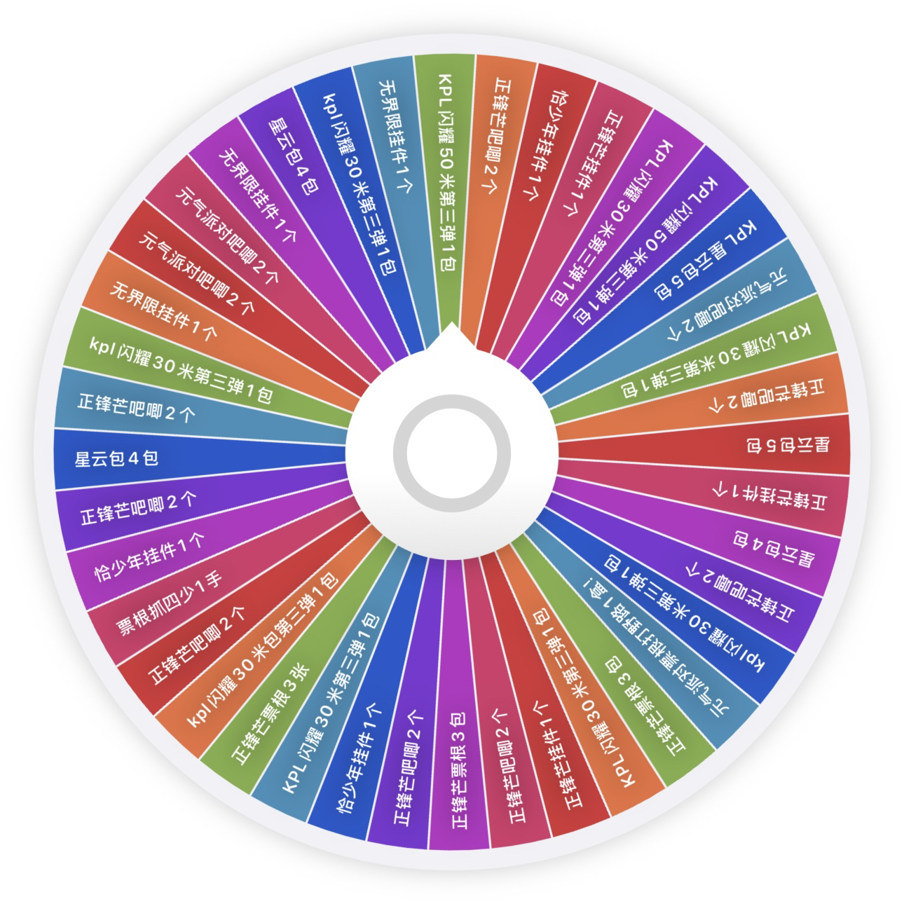 小含【KPL大转盘】不凡玩品KPL元气派镭射票盲盒票根（默认代拆）