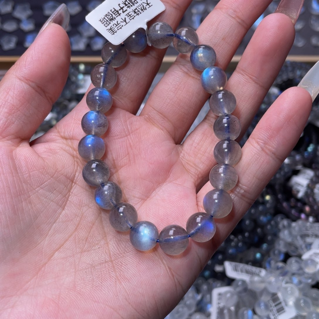 拉长石手链未镶嵌拉长石手链9.5mm