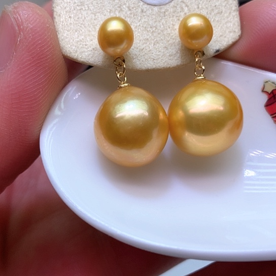 淡水珍珠耳饰银S925镶嵌