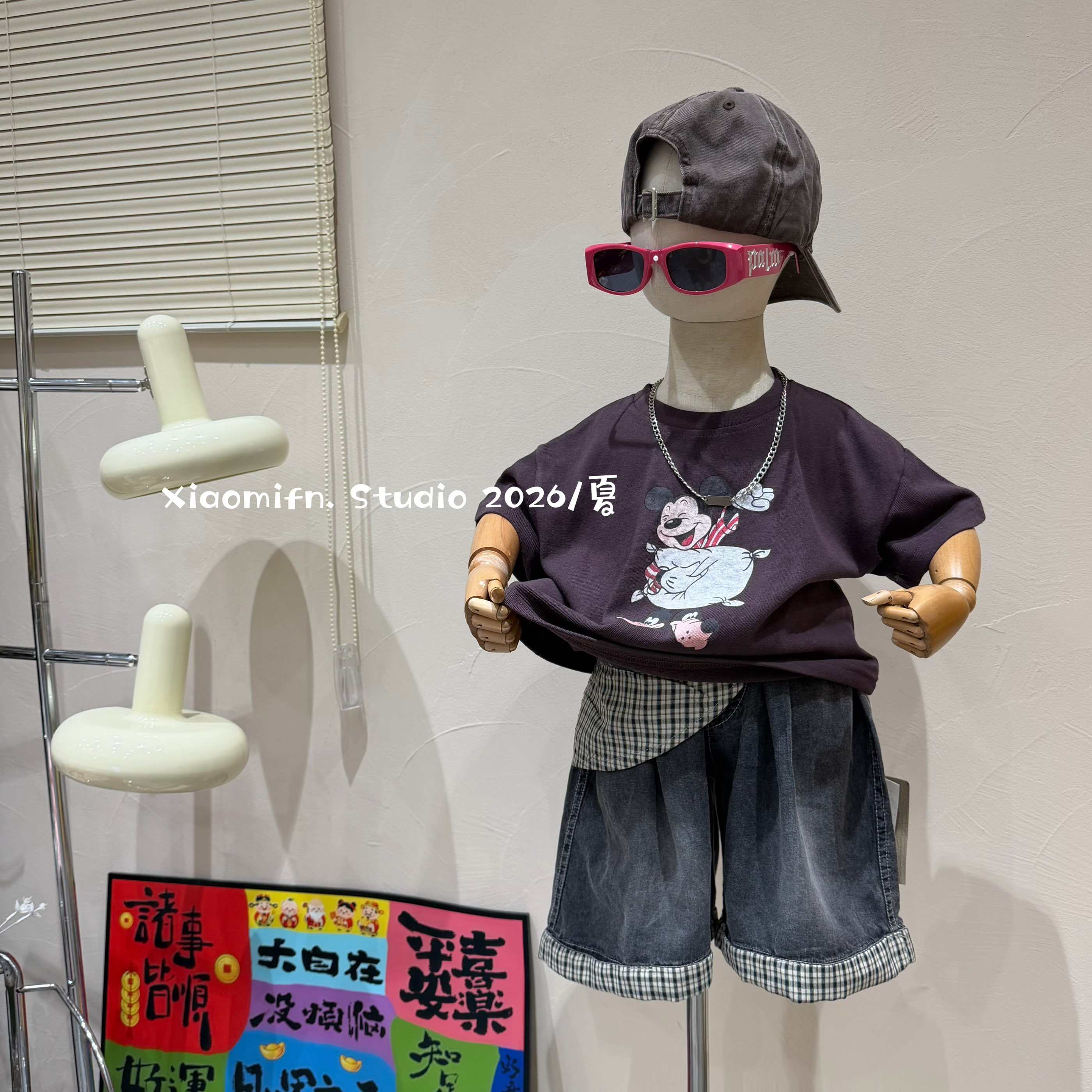 现货【档口童装】2026夏季款多卡通米奇T恤男儿童韩版时尚宽松26035