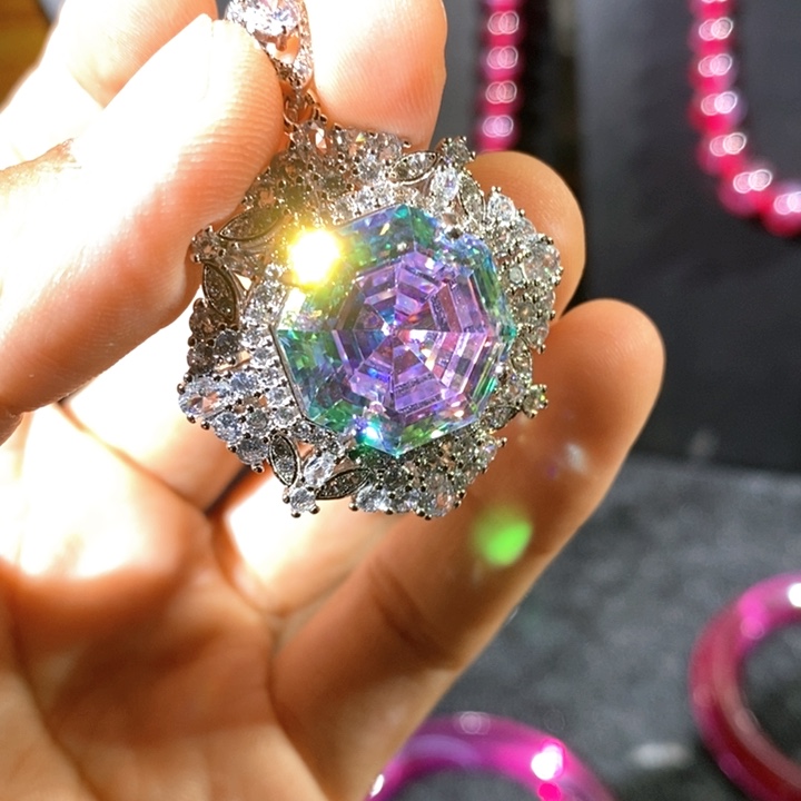 红宝石戒指银S925镶嵌