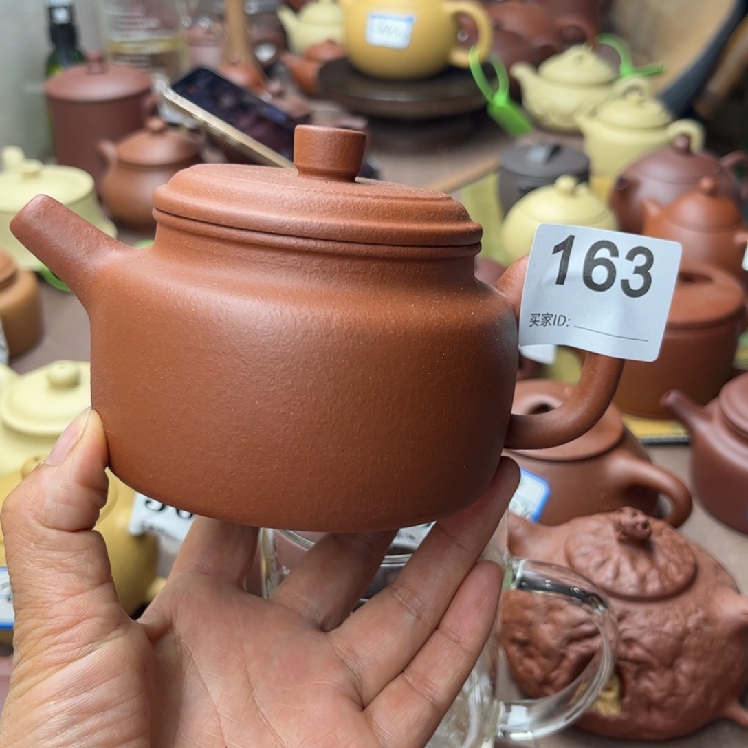 紫砂茶壶降坡泥半手300cc