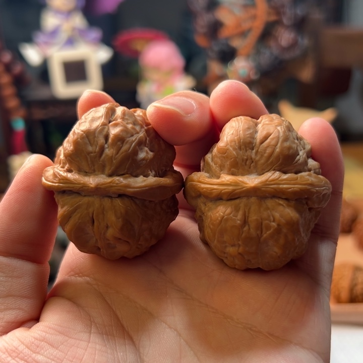 文玩核桃吊坠蛤蟆头石蛙43.5的大克重有修骨质极好