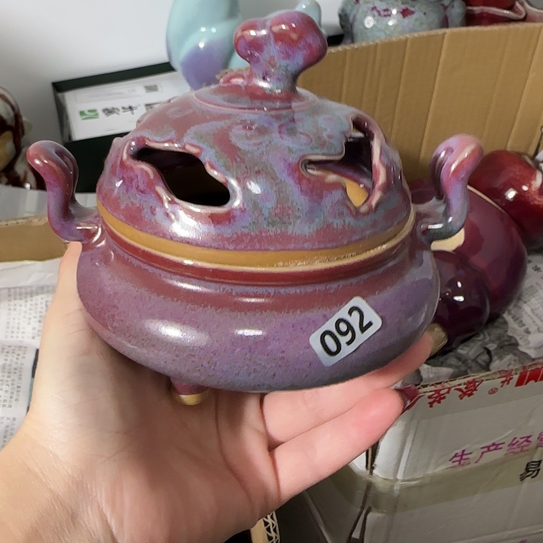 摆件陶郑家钧窑摆件