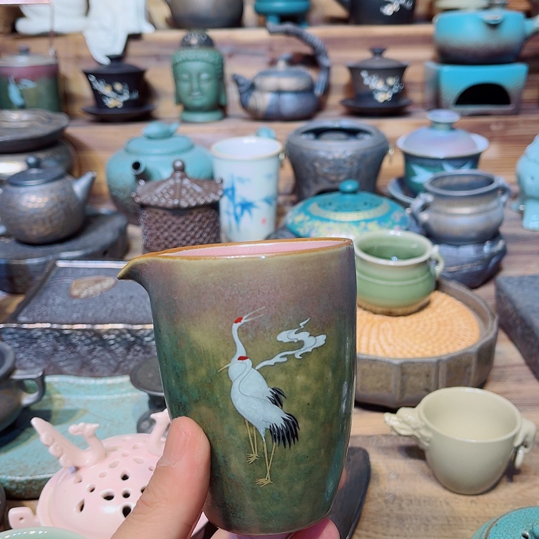陶瓷香炉茶具摆件