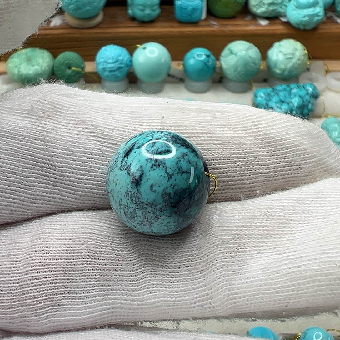 绿松石圆珠 未镶嵌