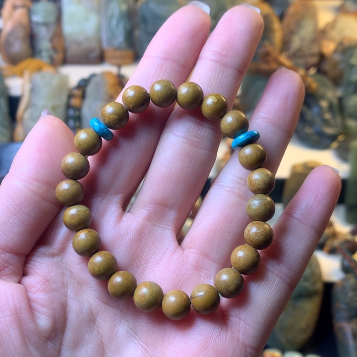 岫岩河磨玉（透闪石质玉）手链未镶嵌