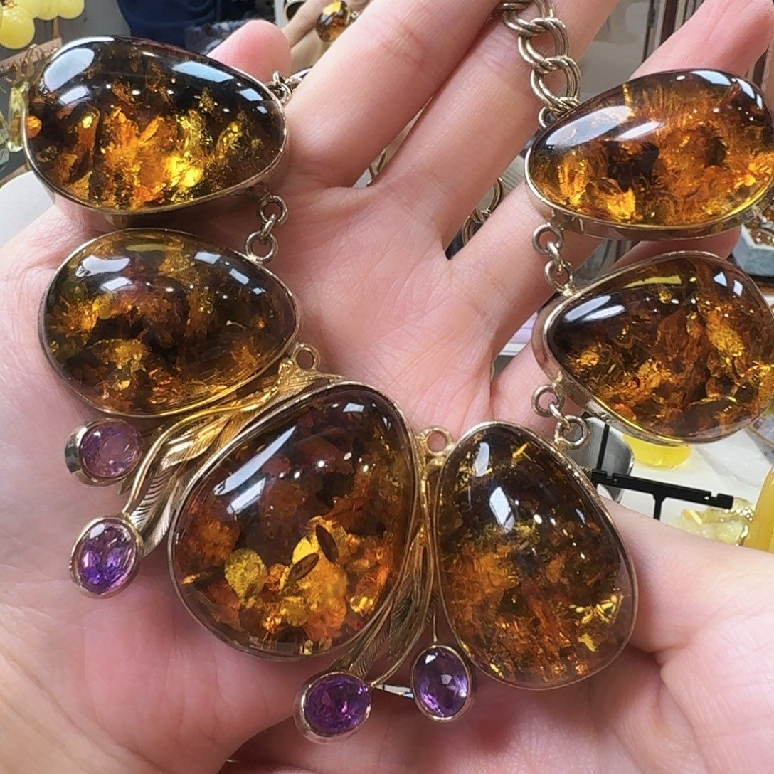 琥珀未镶嵌颈饰吊坠