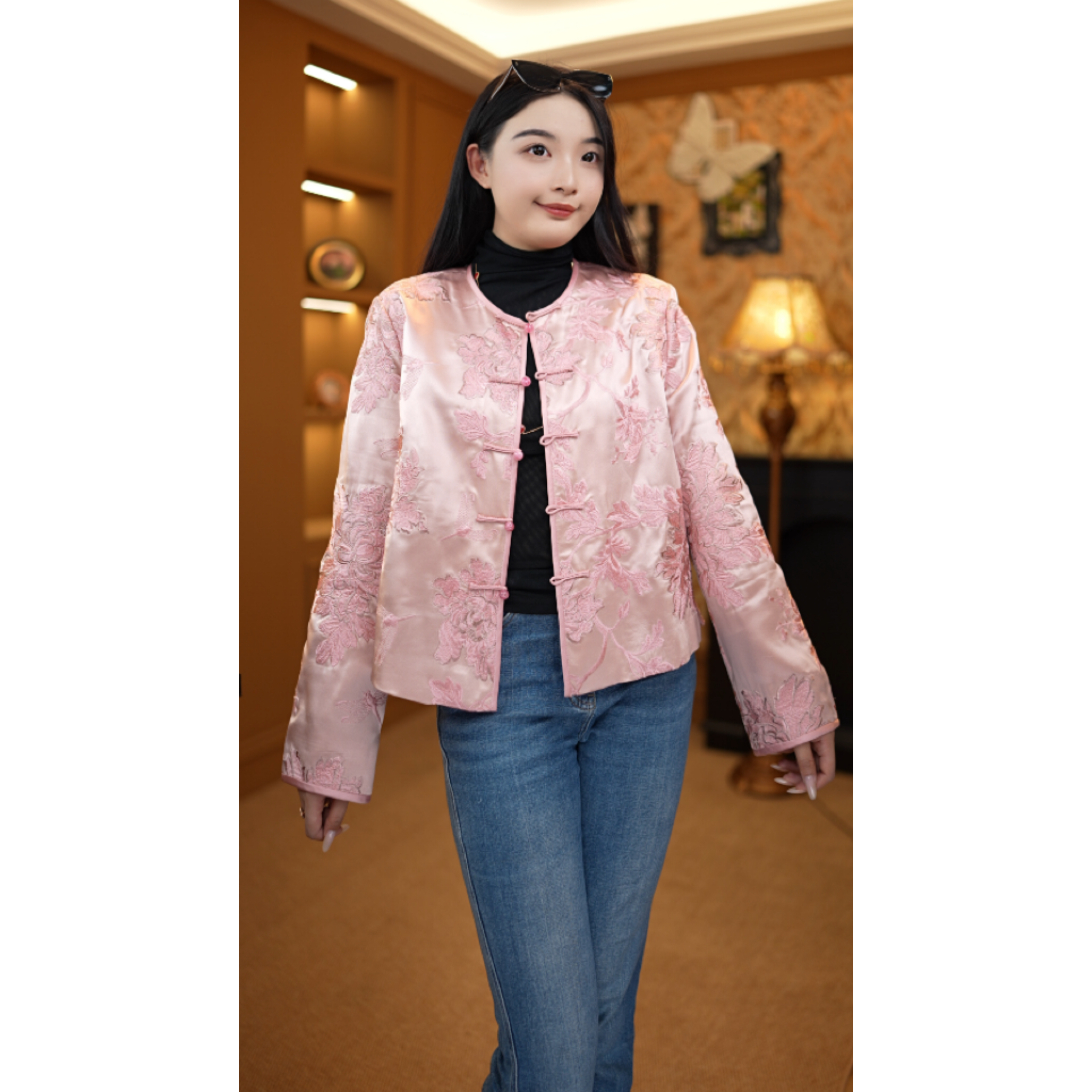【秘境繁花】新中式刺绣国风宽松显瘦气质女外套2025C3724—木子