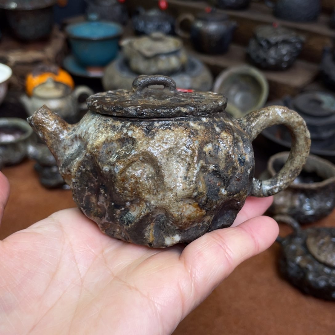 壶开播浮力一口价重落灰老味柴烧精品