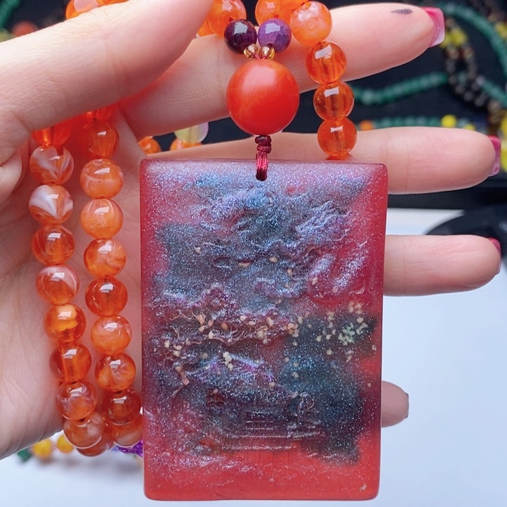 蜜蜡颈饰未镶嵌168套装