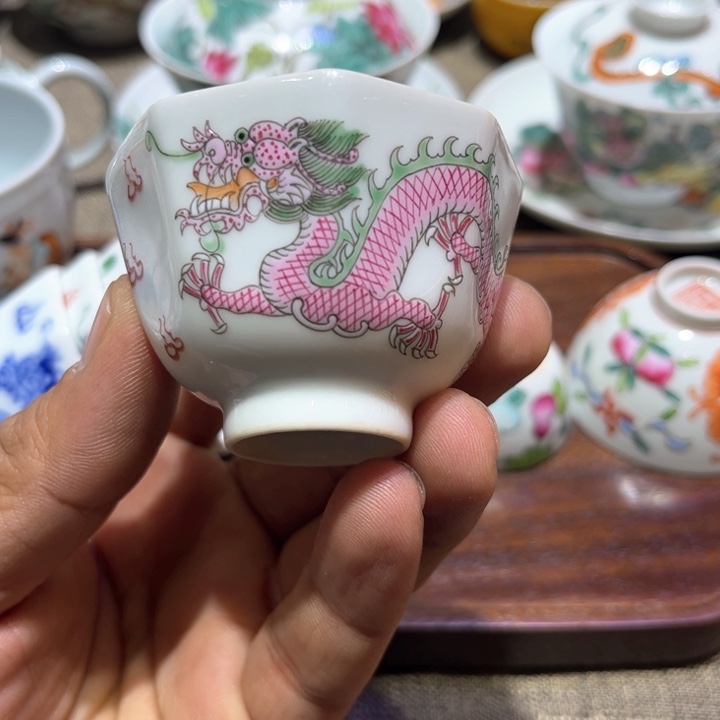 纯手绘精品盖碗杯