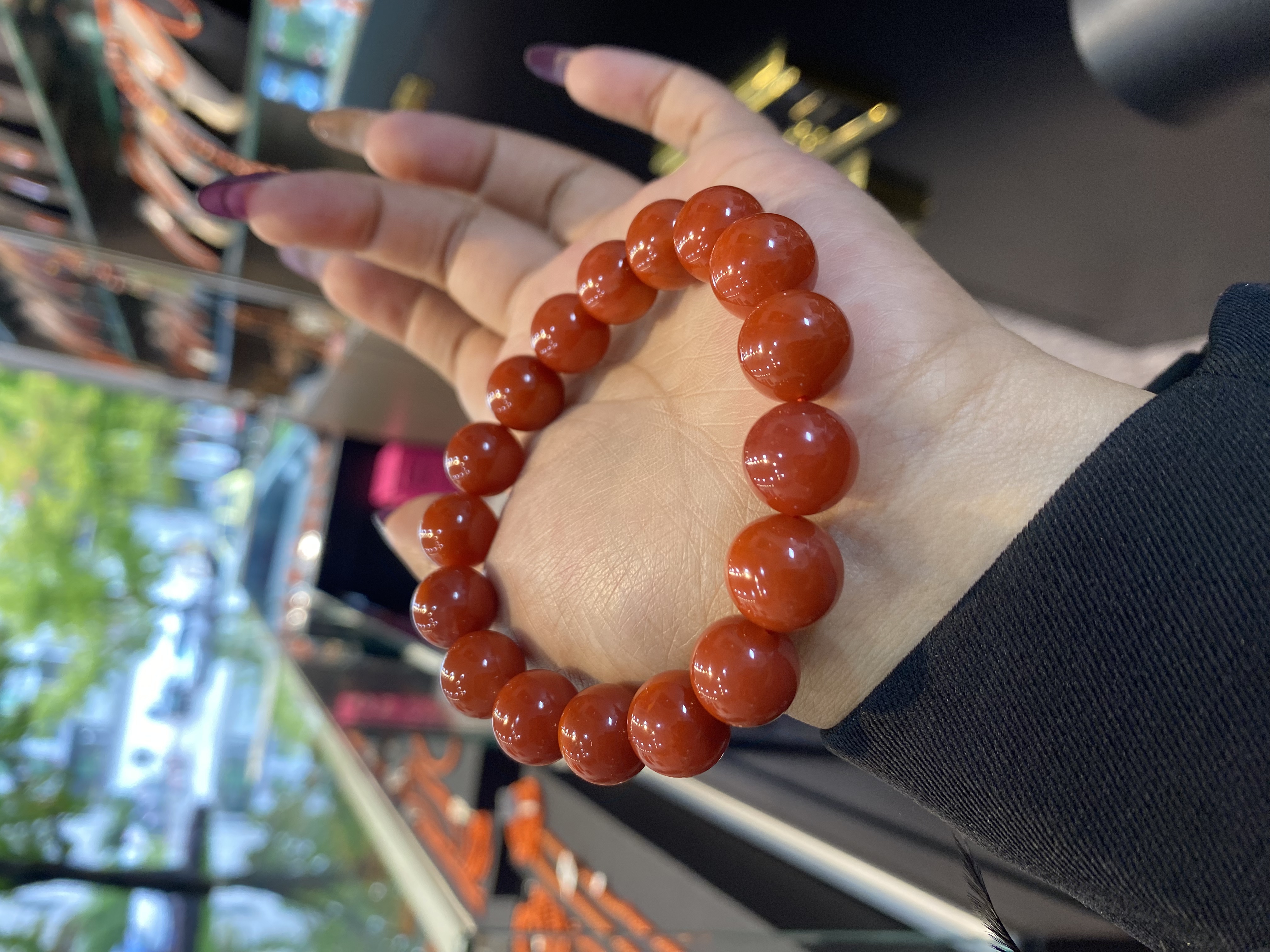 川红牛血红手串11.8mm珠