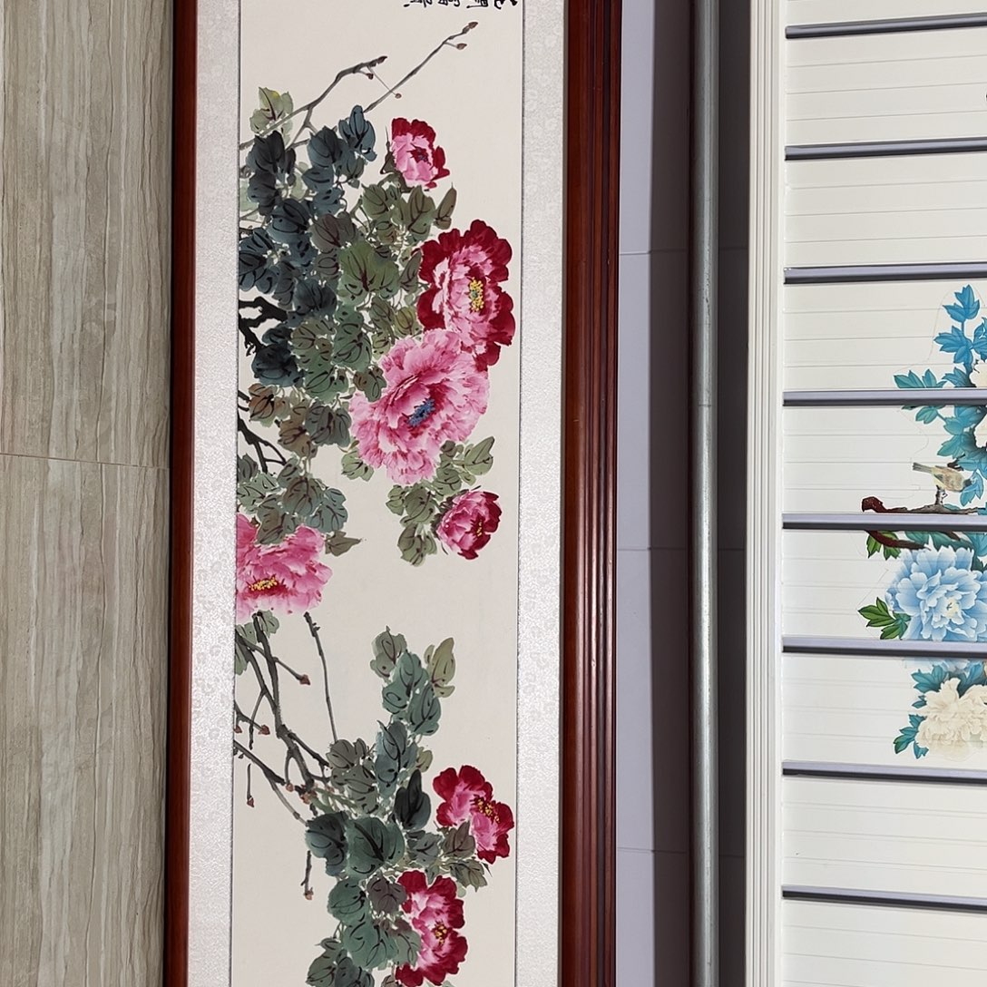 国画书画作品带框163×48