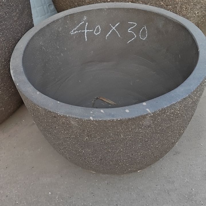 天***尚手工艺品琉璃40X30拉毛圆盆1只开孔