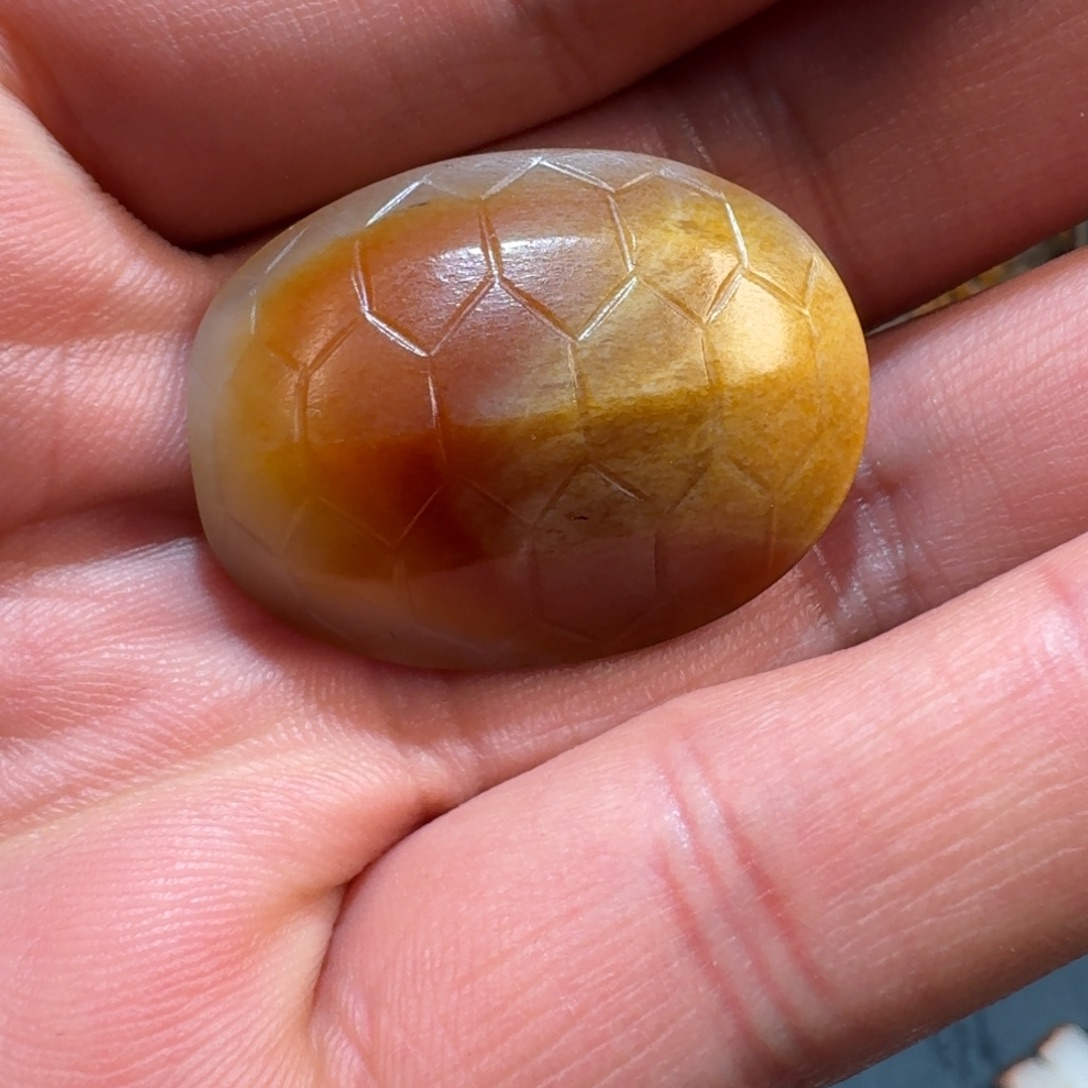 风***痕和田玉（糖玉）未镶嵌手链