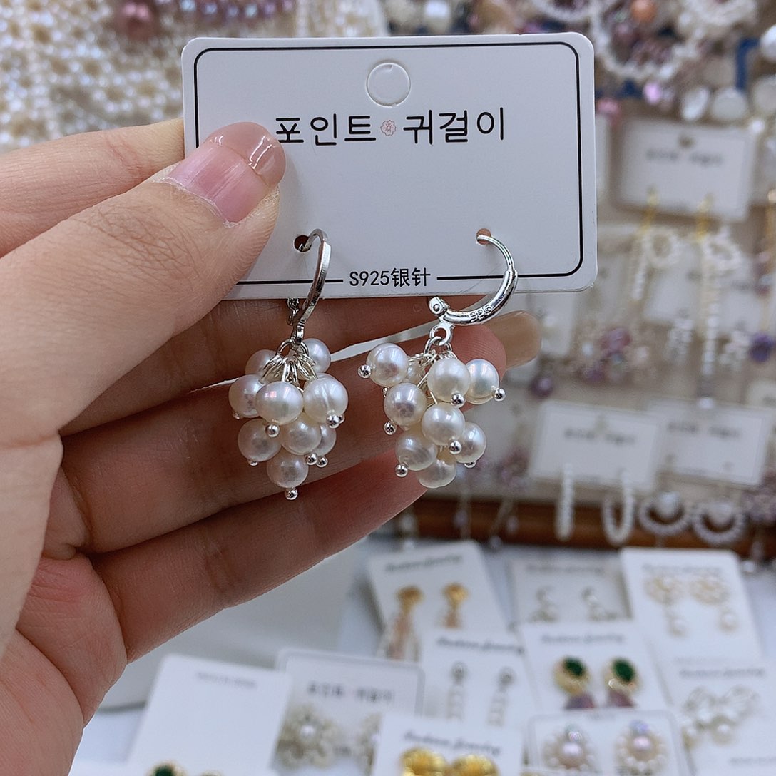 项链银S925镶嵌淡水珍珠