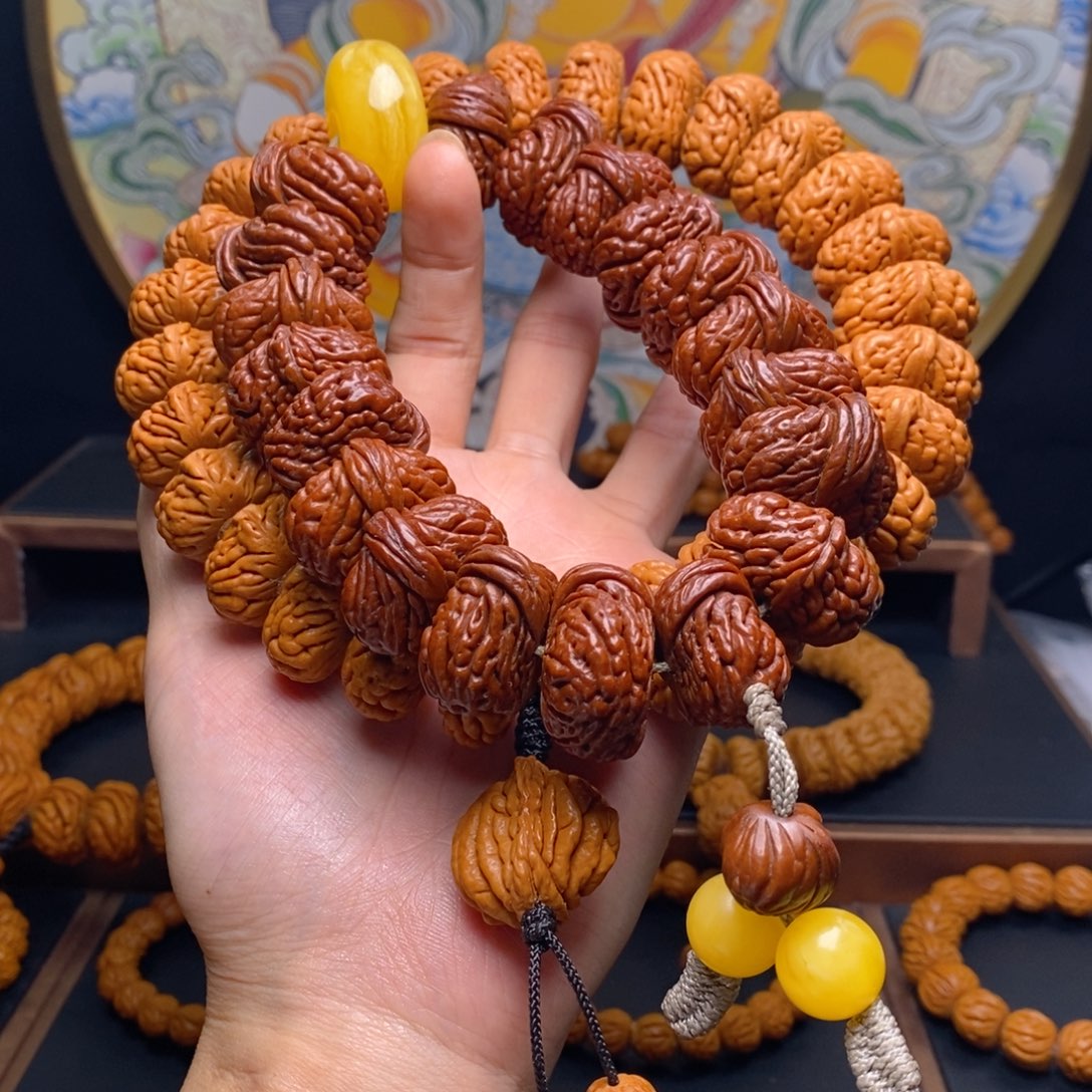手串桃核龙纹桃核麒麟