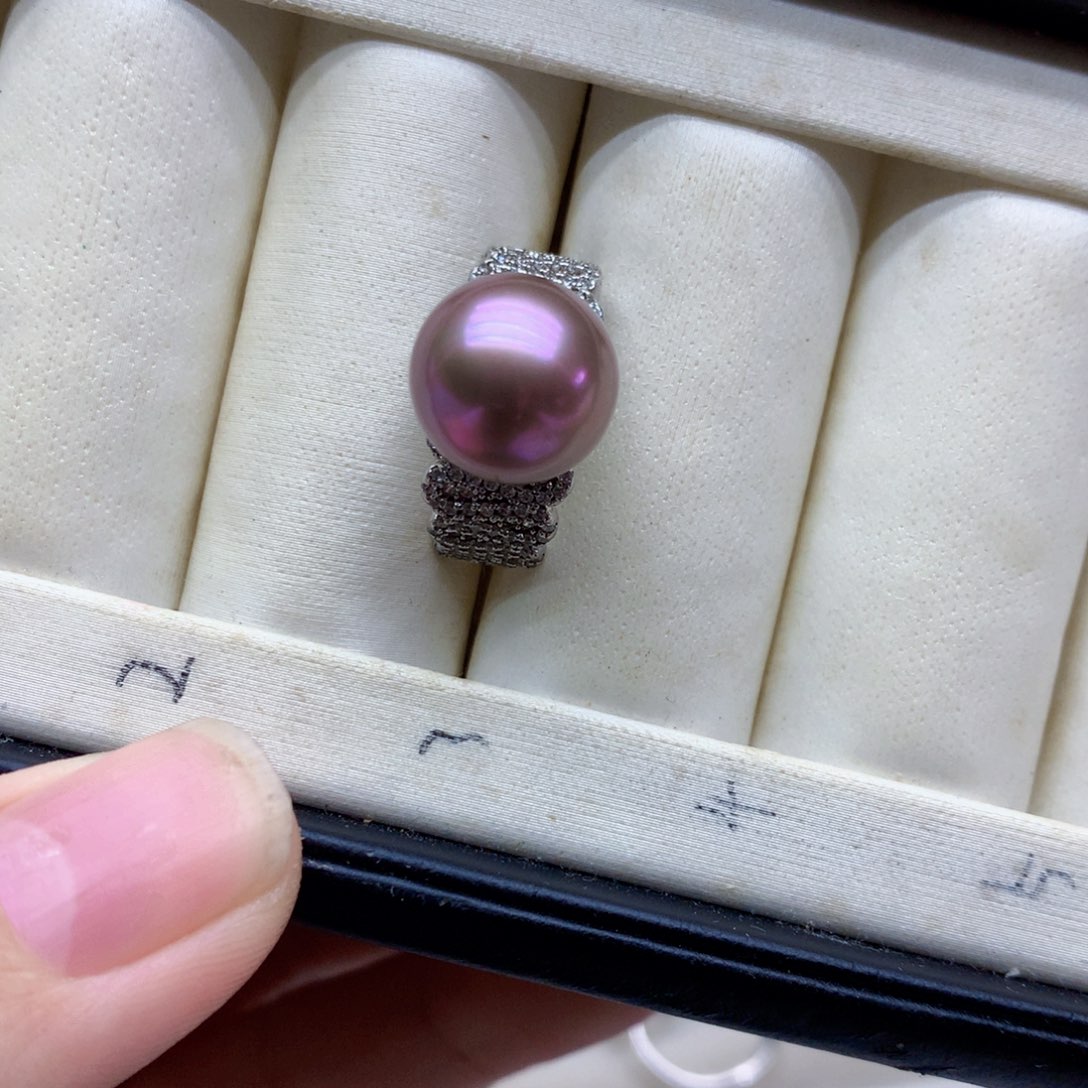 淡水珍珠戒指银S925镶嵌