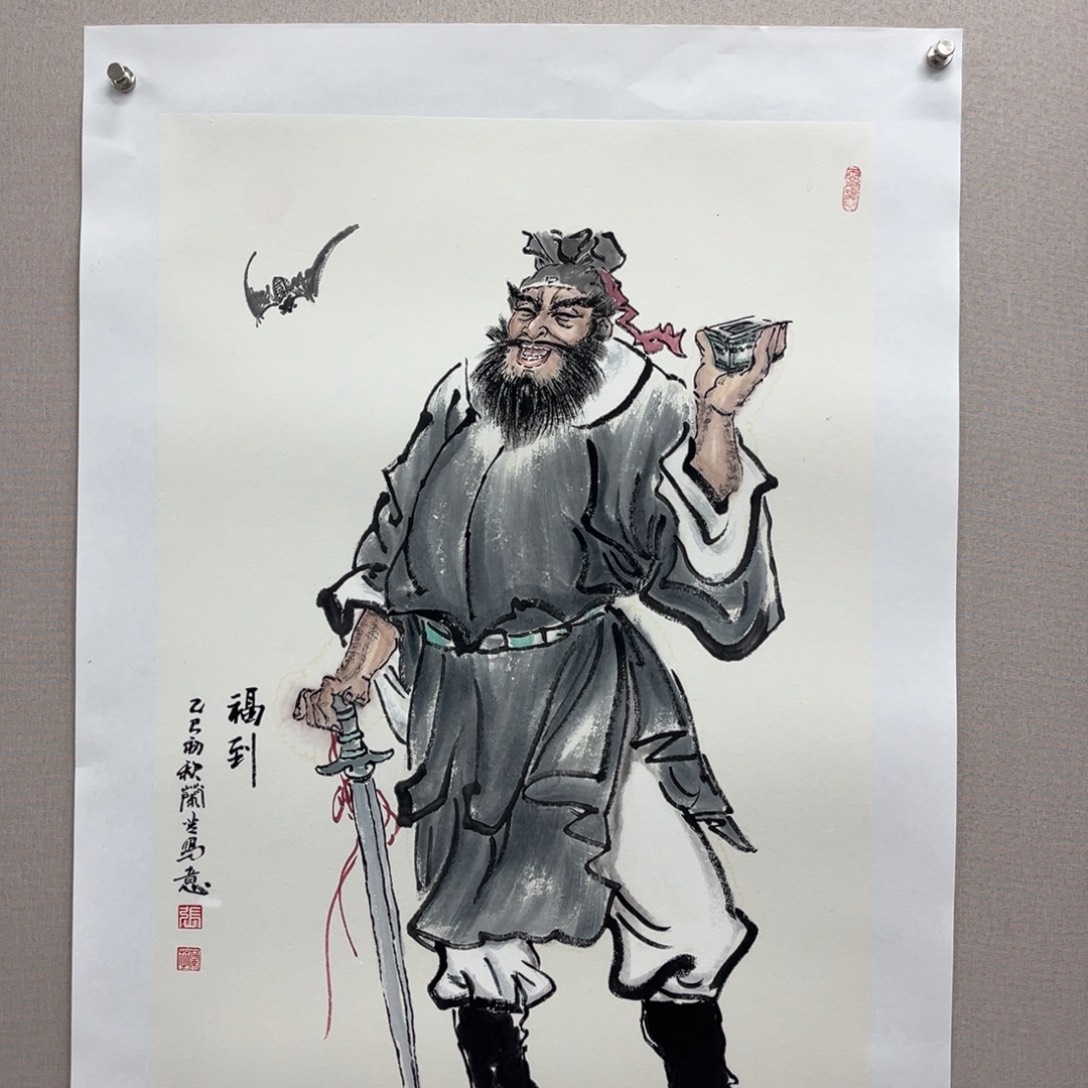 国画艺术家真人手绘