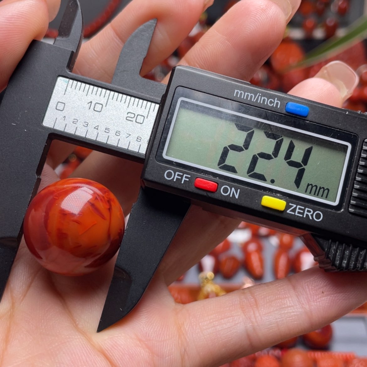 【闪购商品】南红玛瑙22.4单珠未镶嵌胡****化