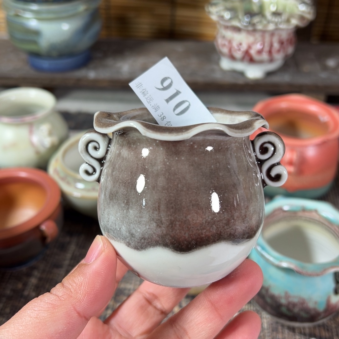 红陶景德镇手工花盆