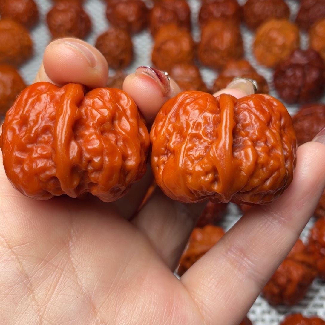 桃核吊坠文玩核桃 手把件 蛤蟆头 35