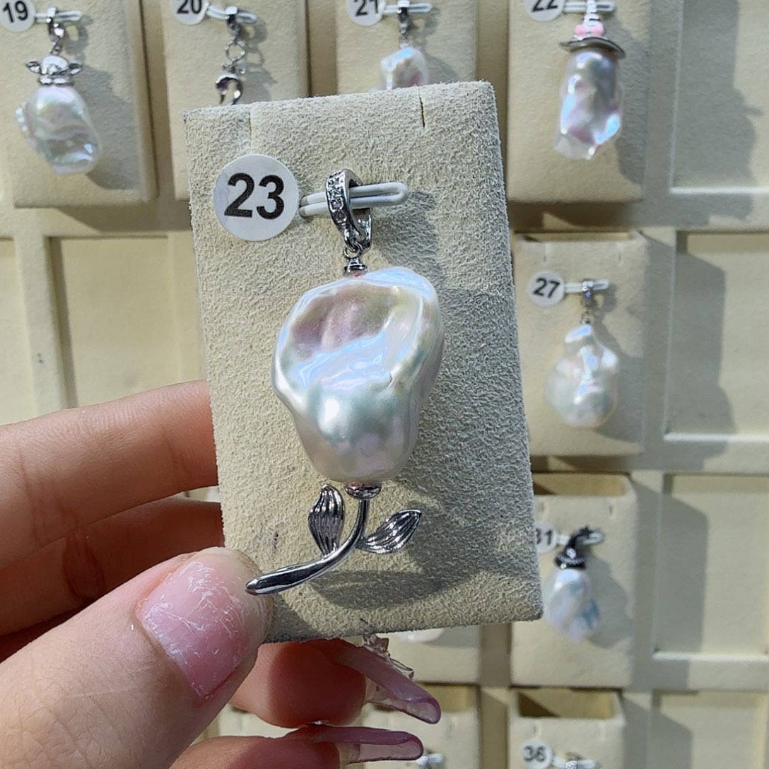 项链合金淡水珍珠