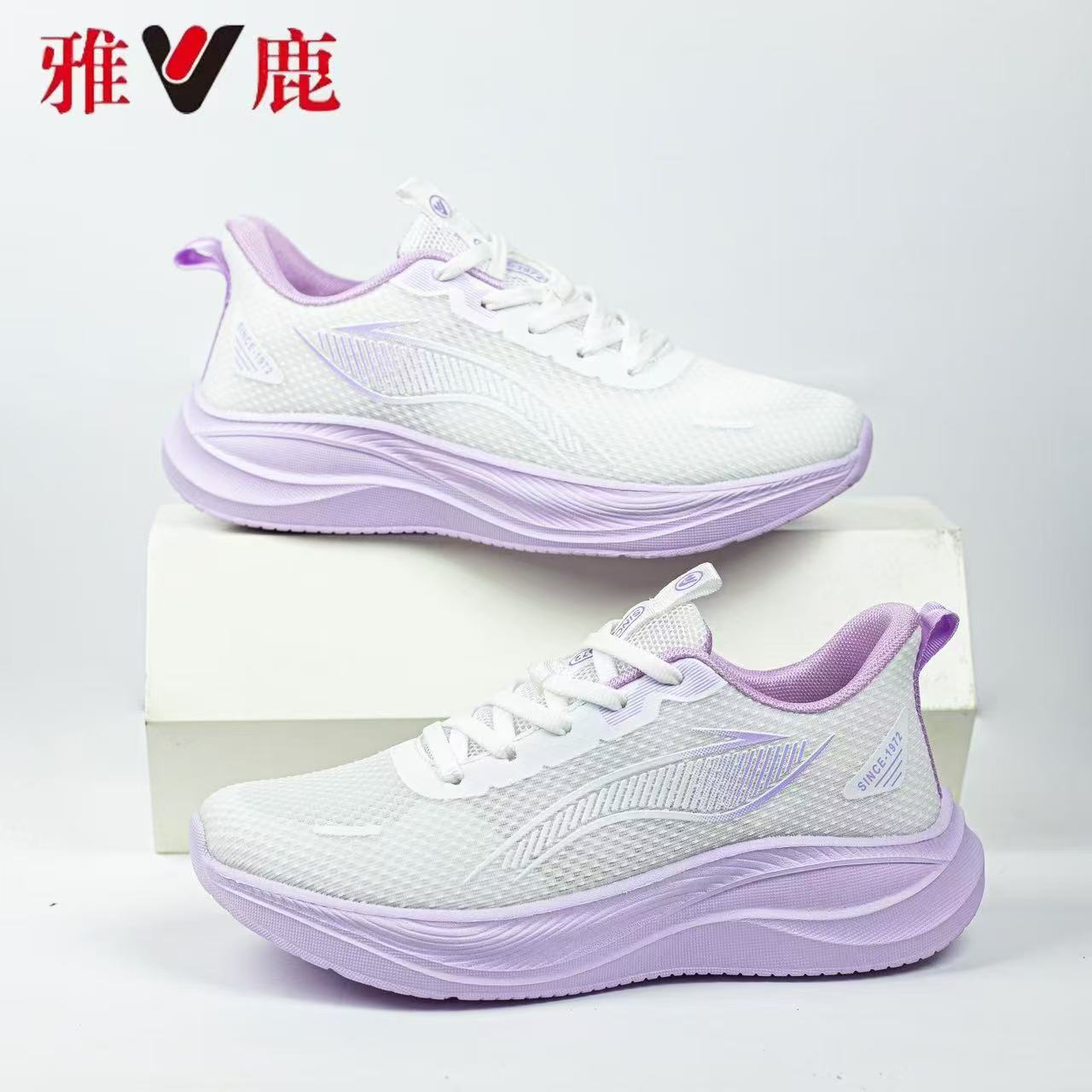 V/雅鹿透气女鞋跑步鞋减震健步鞋情侣夏季女款彼