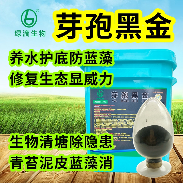 芽孢黑金预防抑制青苔肥水培藻物理遮光水溶肥腐植酸钠畜牧添加剂