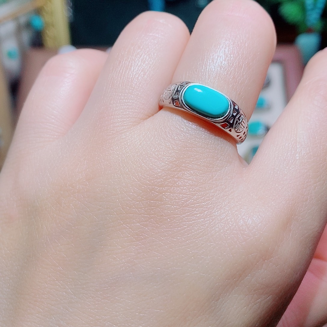 绿松石银S925镶嵌颈饰