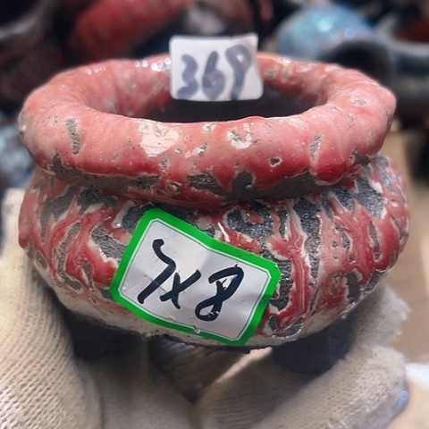 红陶粗陶花盆手工