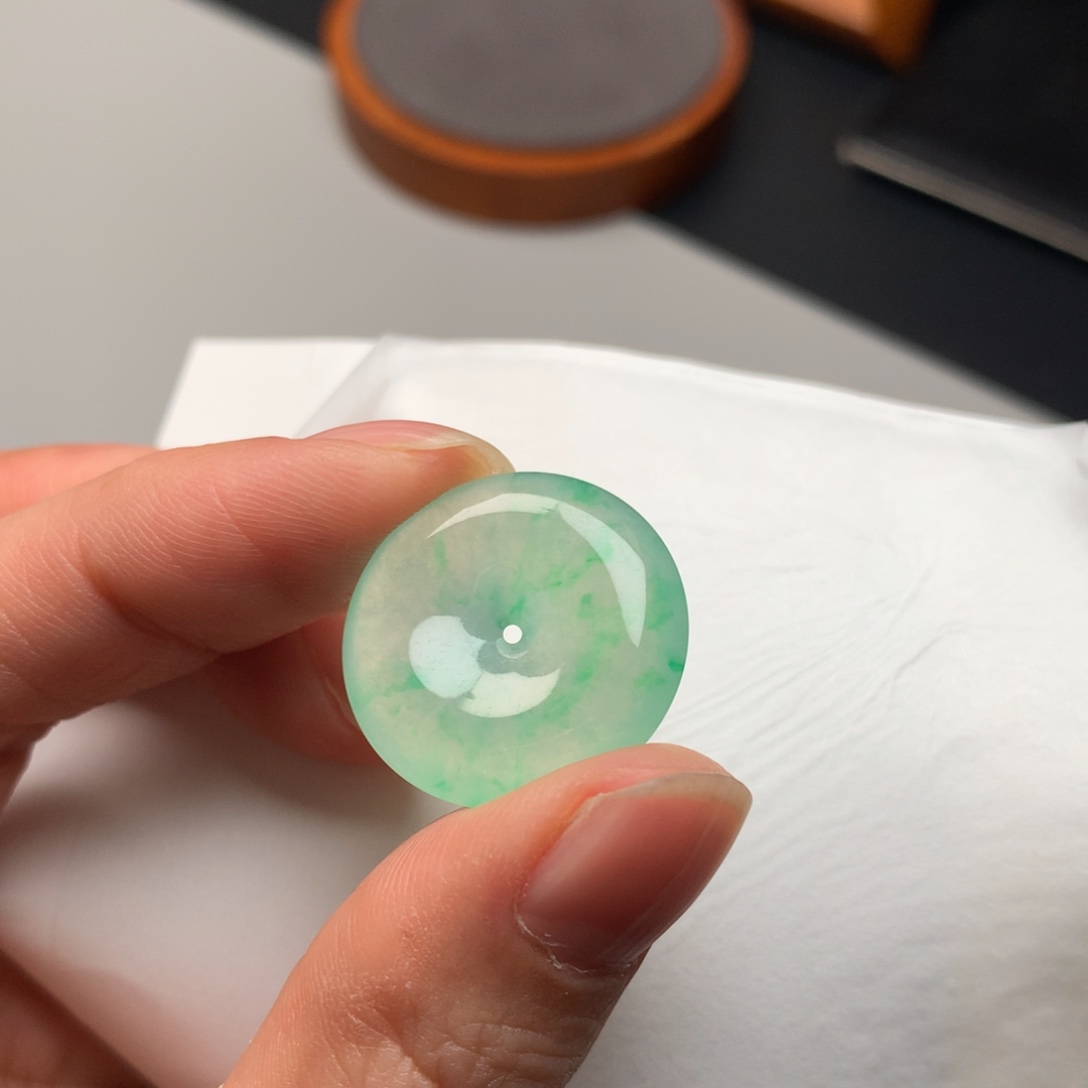 翡翠颈饰未镶嵌天然缅甸翡翠吊坠22.9-5