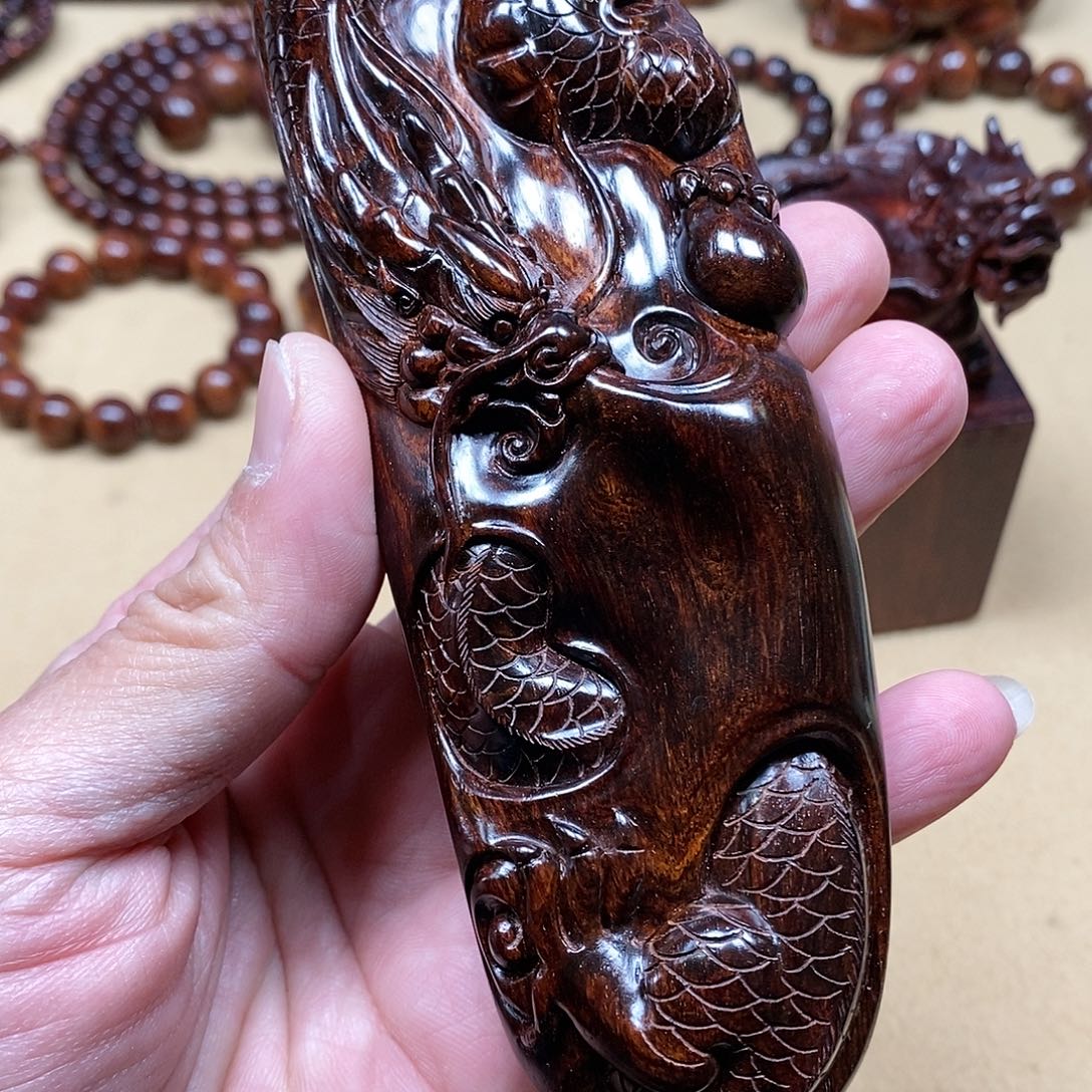 【闪购商品】黄花梨/降香黄檀把件静***护手把件
