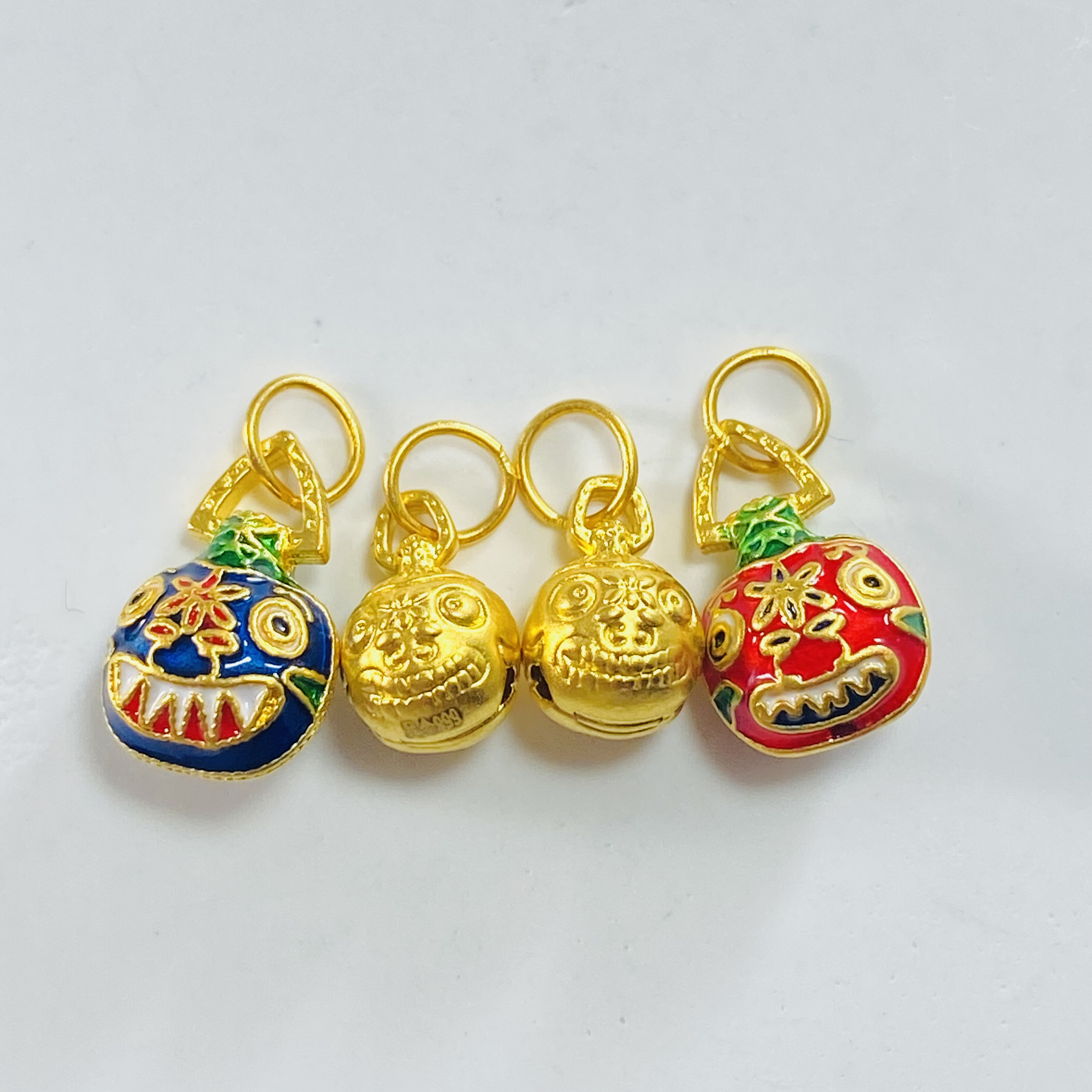 足金999 非遗珐琅吞金兽一家四口 0.94