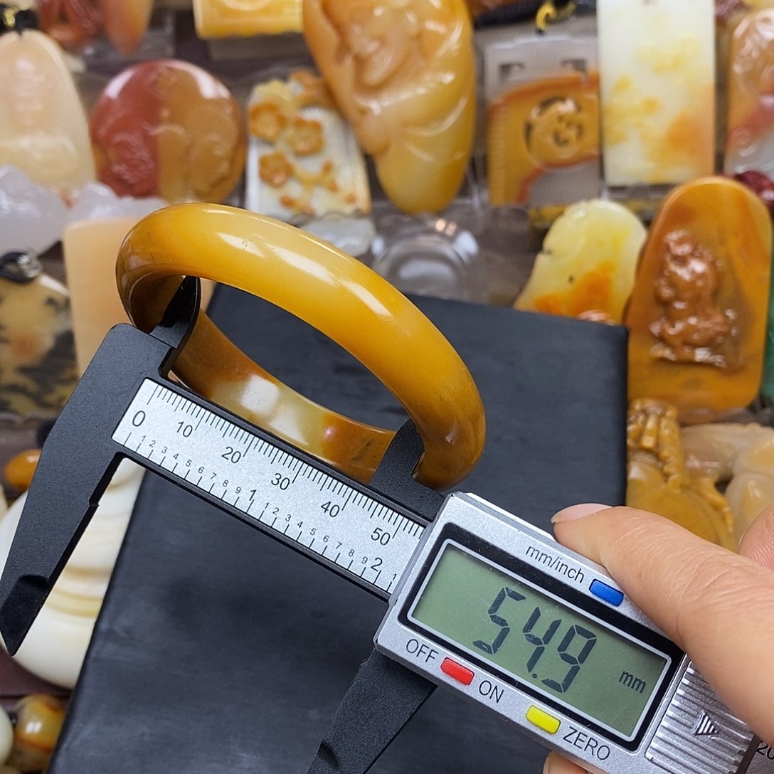 石英质玉（黄龙玉）颈饰未镶嵌