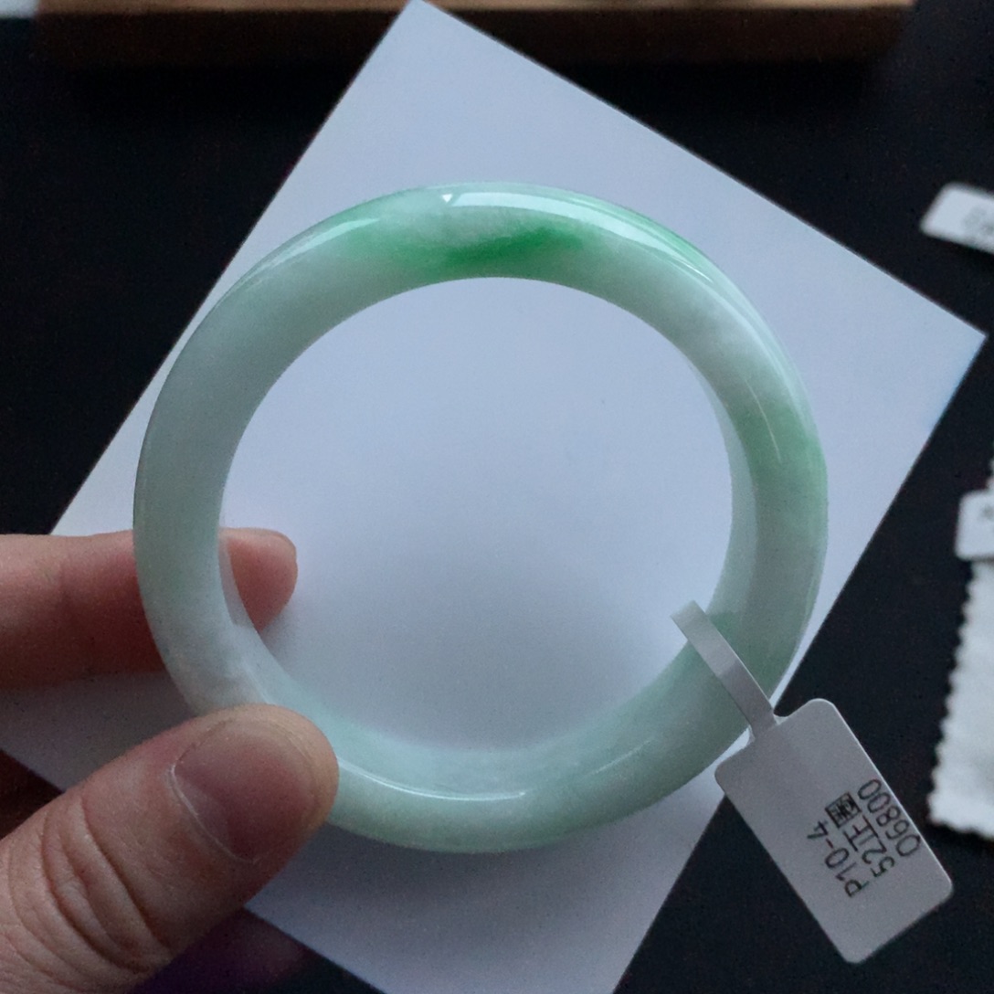 翡翠未镶嵌手镯1号52正