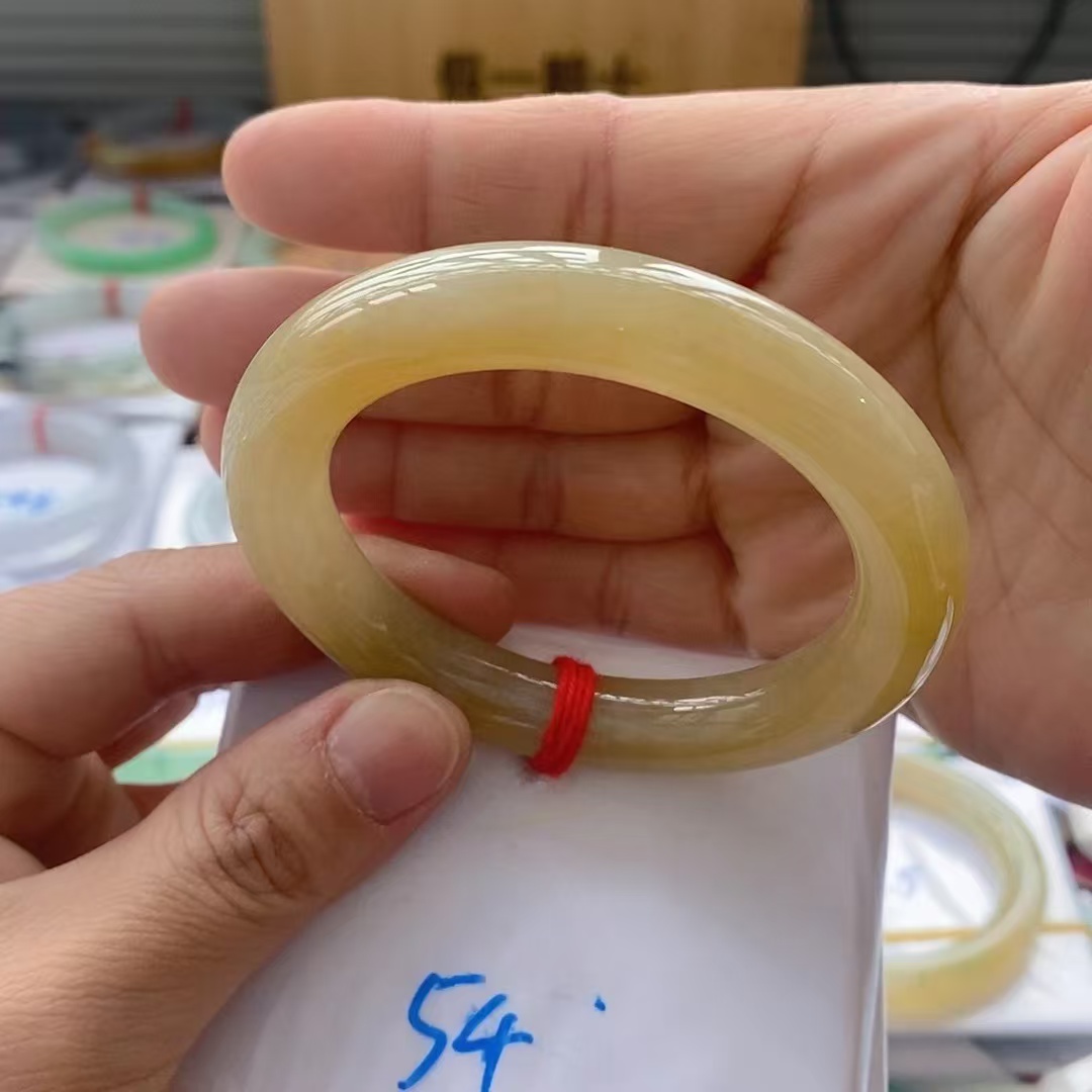 天然翡翠手镯 满圈黄翡