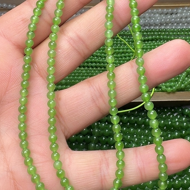 和田玉未镶嵌颈饰碧玉冰阳绿卡4