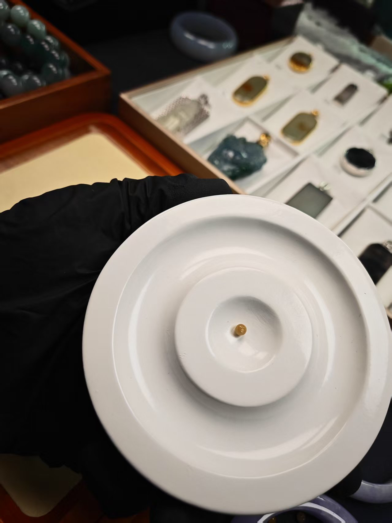 4缅甸A类翡翠黄翡冰珠