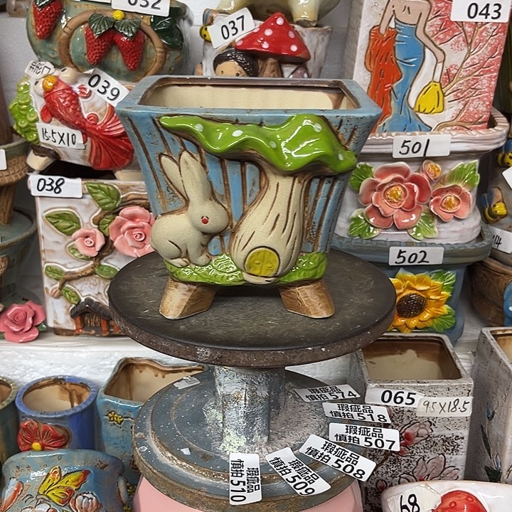 粗陶材质多肉花盆