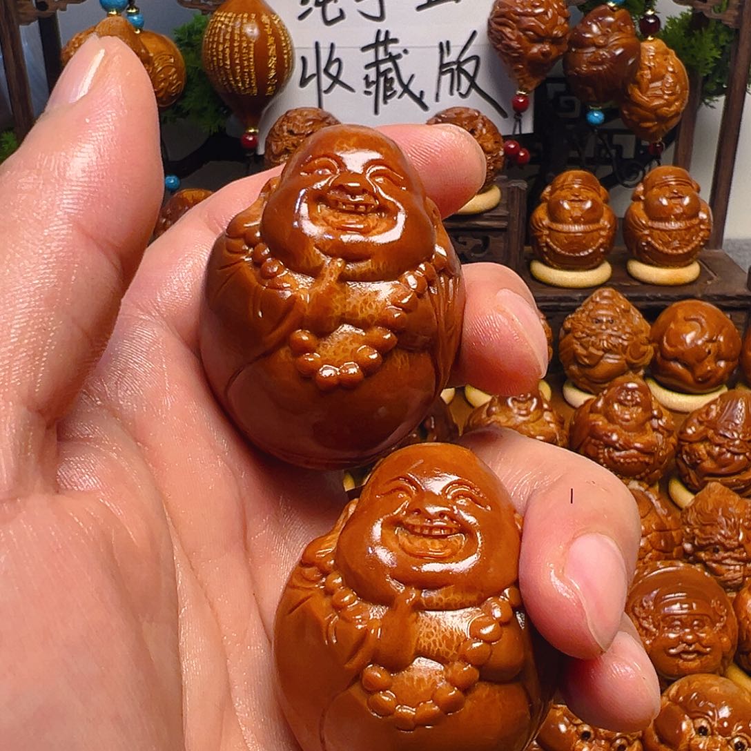 橄榄核手串/手链军****2弥勒佛一对