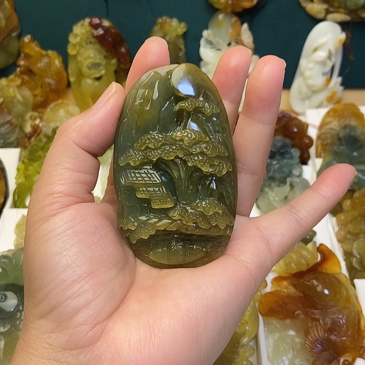 岫玉未镶嵌岫玉未镶嵌吊坠1