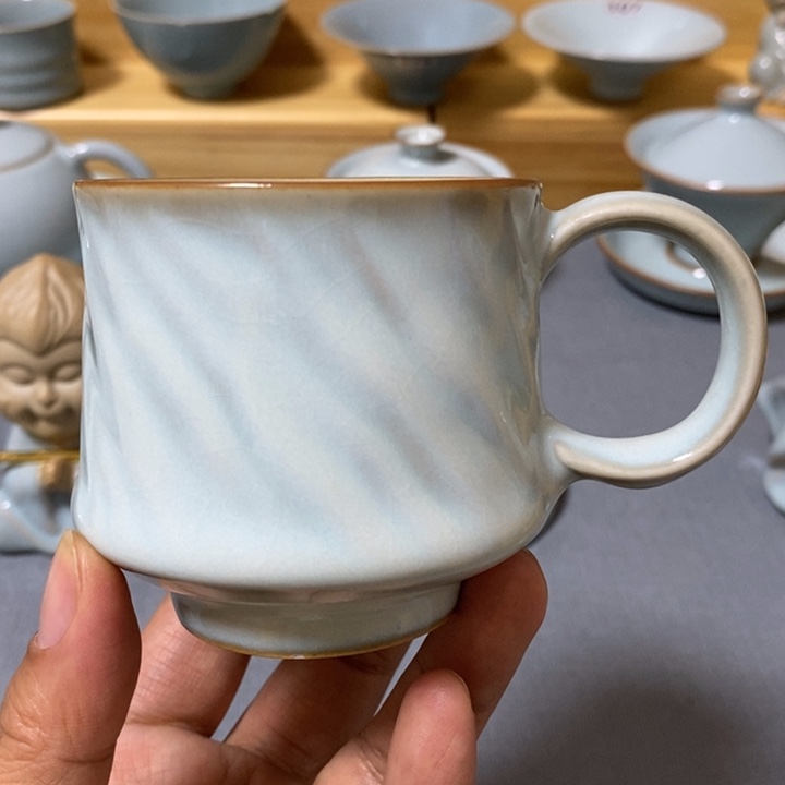 陶瓷摆件汝瓷微瑕咖啡杯110ml