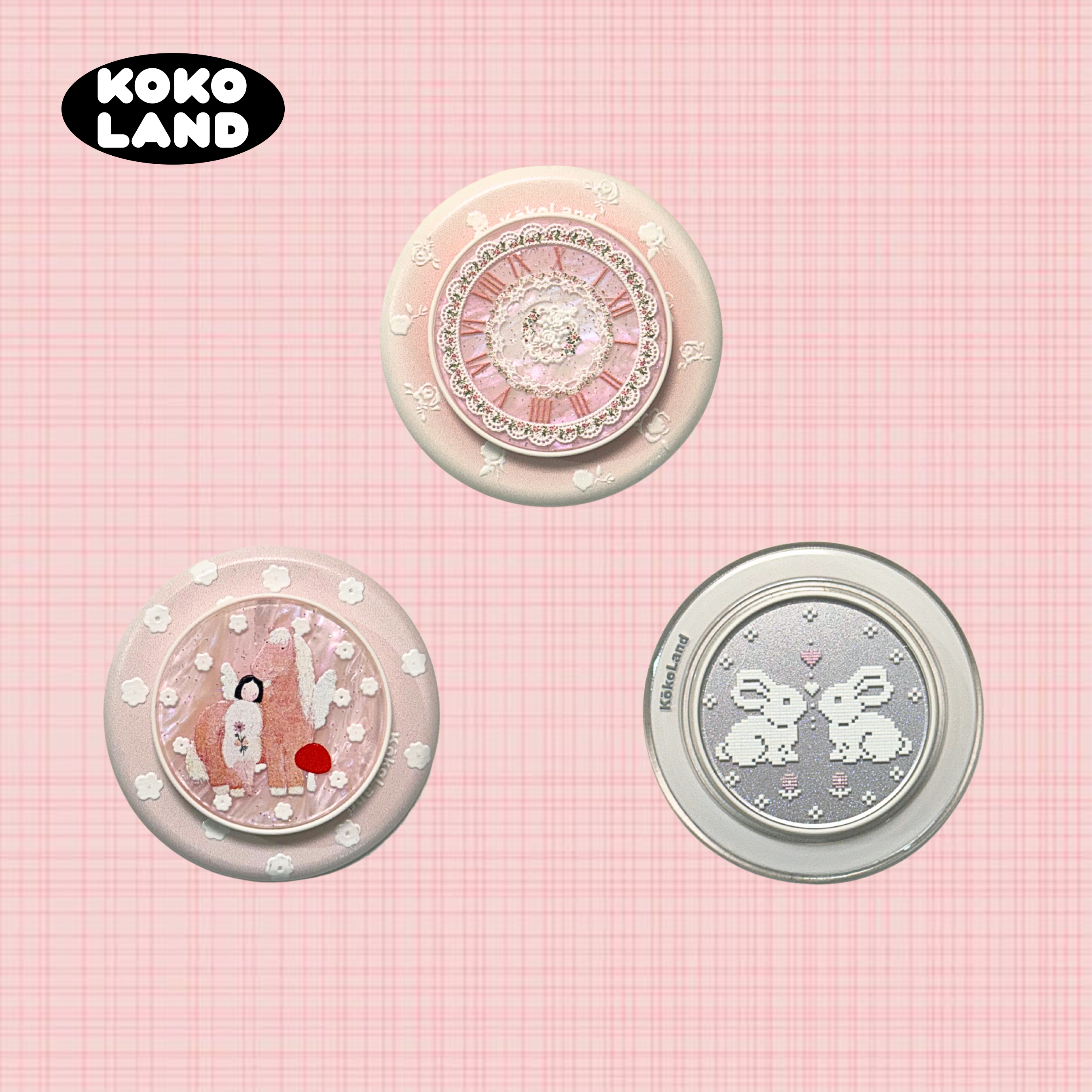 kokoland「梦幻系列」粉色梦幻浮雕手机磁吸支架