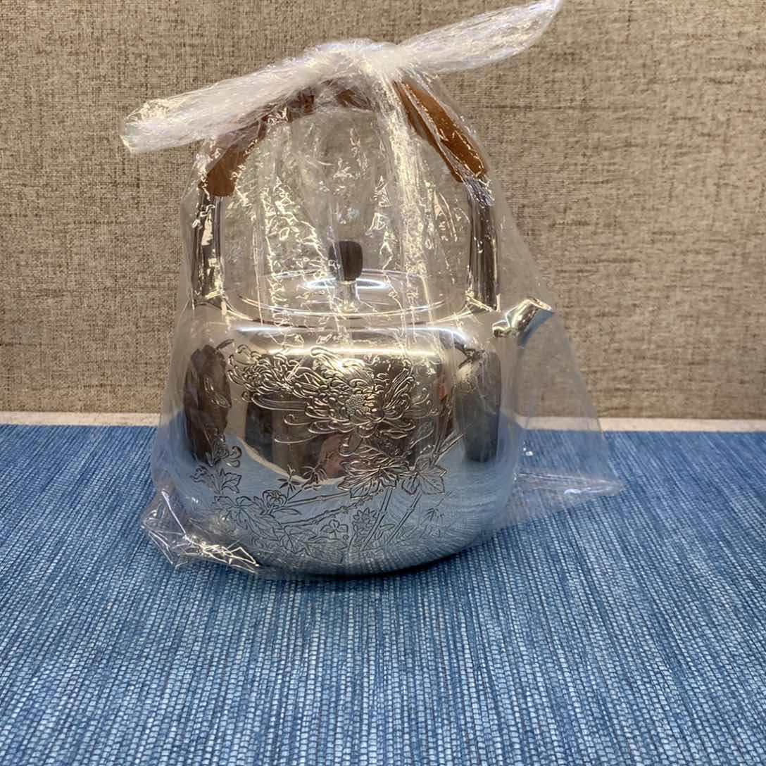 有****茶林陵详王师 全新银壶